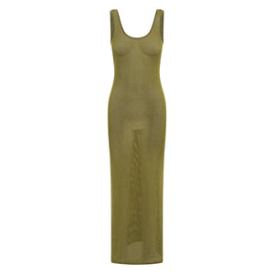 Shop Babylon Netted Cotton Dress | Pistachio Green - Arms Of Eve
