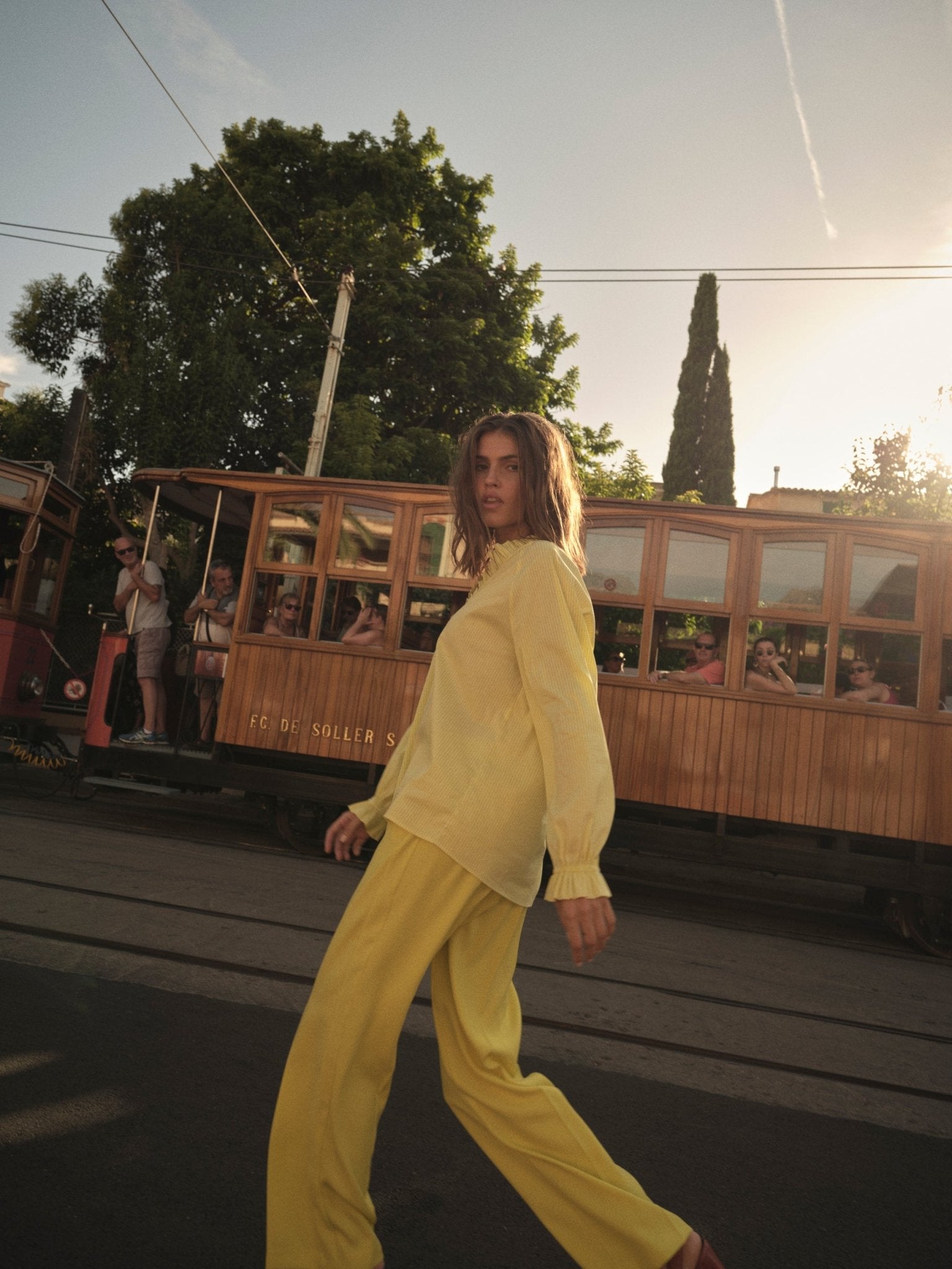 Shop Bai Leia Pant | Yellow Plum - Mos Mosh