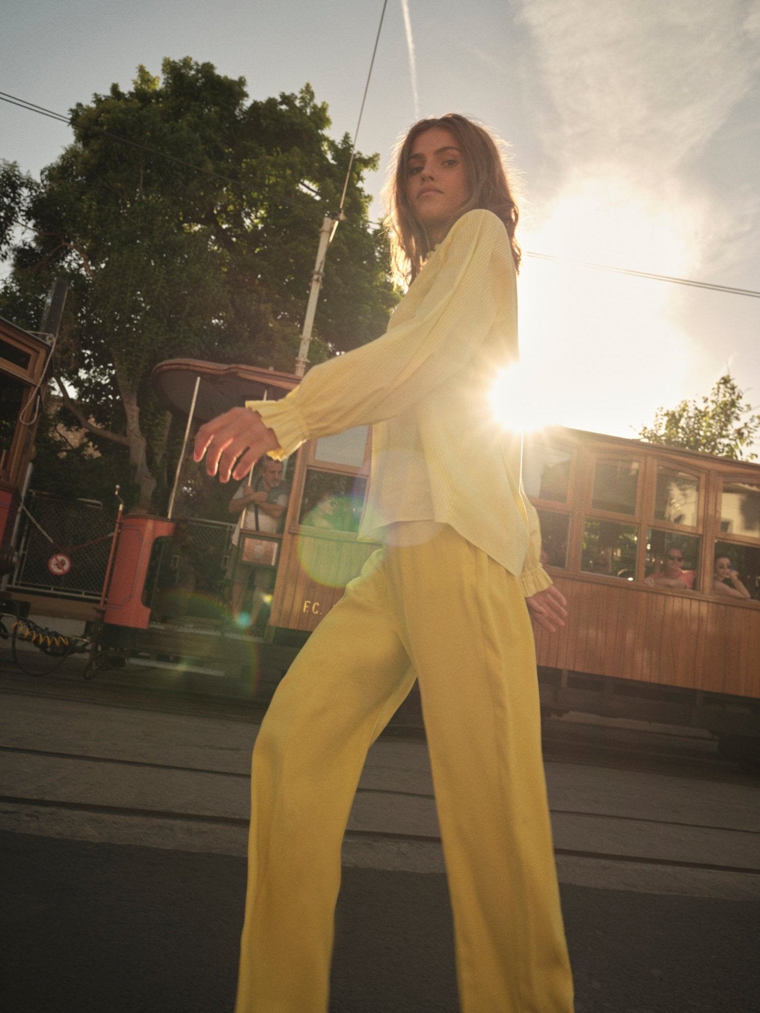Shop Bai Leia Pant | Yellow Plum - Mos Mosh
