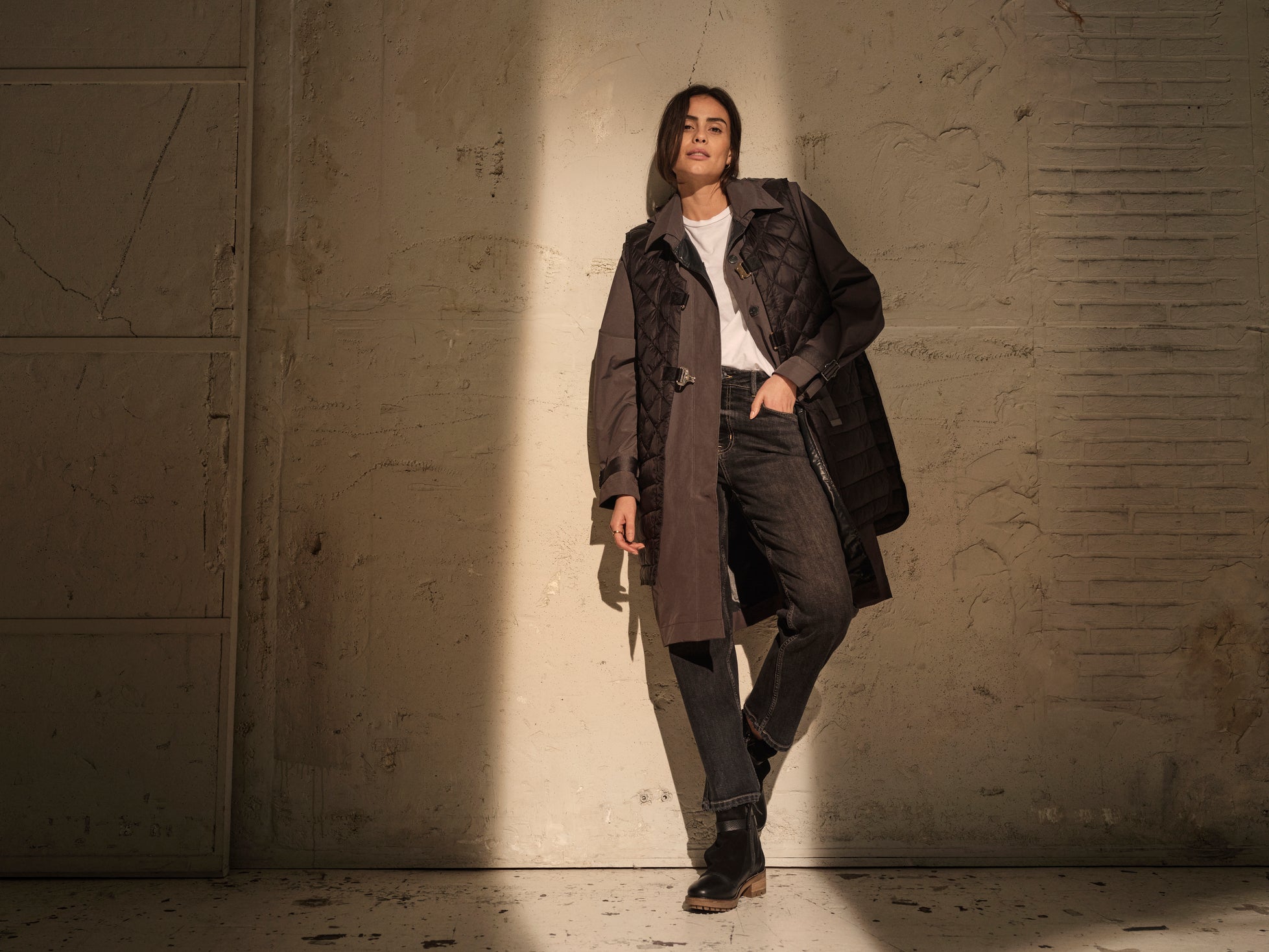 Shop Baia Raincoat | Asphalt - Mos Mosh