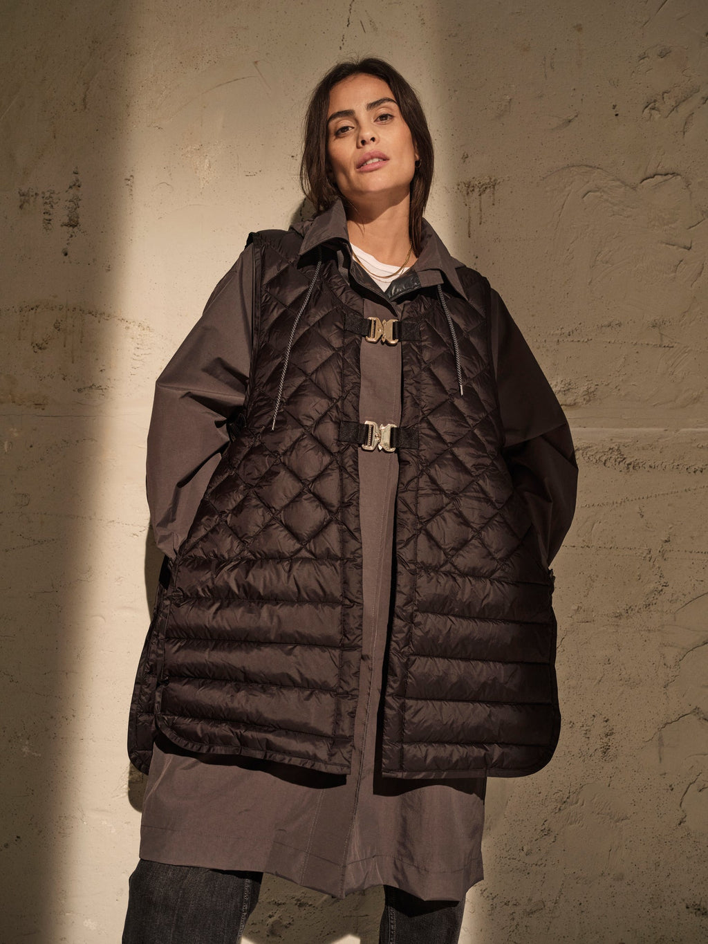 Shop Baia Raincoat | Asphalt - Mos Mosh