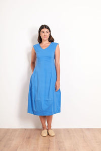 Shop Believe The Hype Trapeze Dress | Azure - Foil