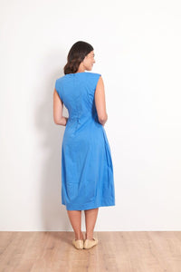 Shop Believe The Hype Trapeze Dress | Azure - Foil