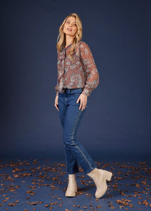 Shop Besotted Shirt | Chocolate Multi - Loobies Story