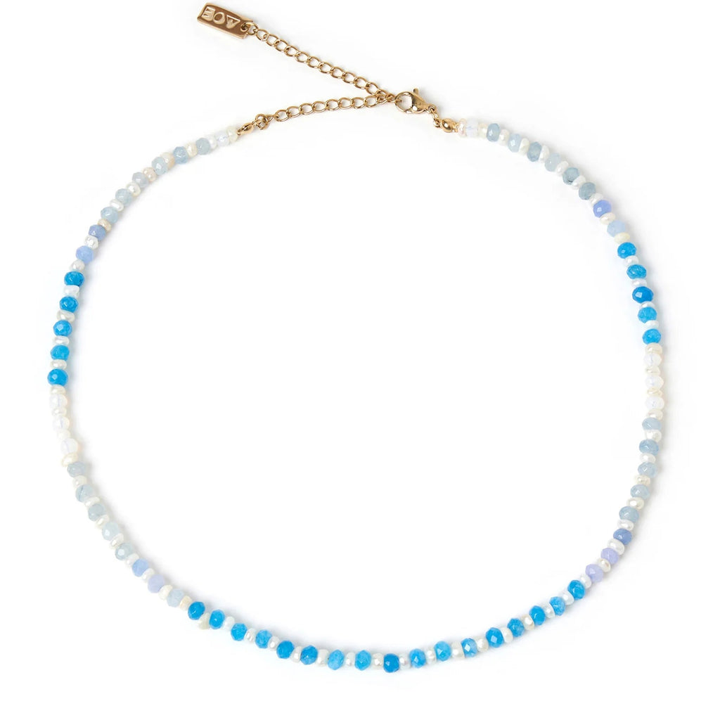 Shop Bloom Pearl and Gemstone Necklace | Ocean - Arms Of Eve