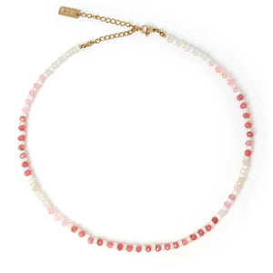 Shop Bloom Pearl and Gemstone Necklace | Watermelon - Arms Of Eve