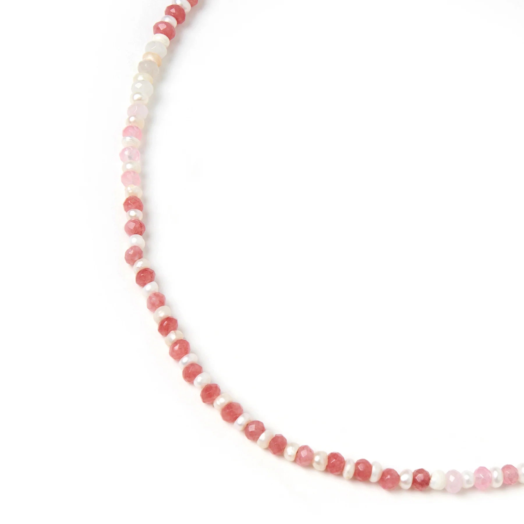 Shop Bloom Pearl and Gemstone Necklace | Watermelon - Arms Of Eve