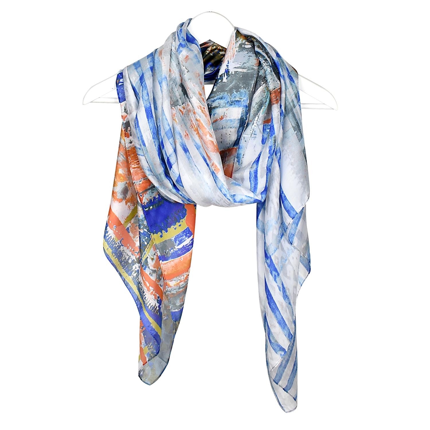 Shop Blue: Picaso Art Scarf - Taylor Hill Scarves