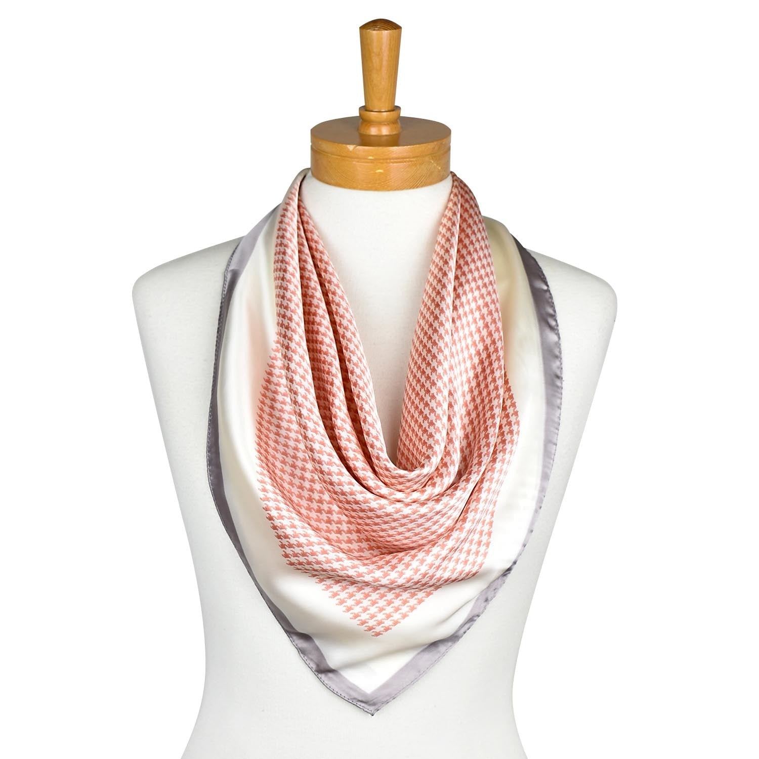 Shop Blush: Tiny Houndstooth Scarf - Taylor Hill Scarves