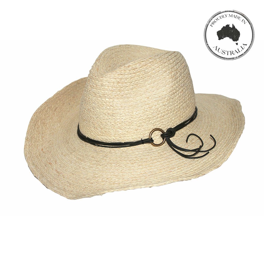 Shop Bronte Raffia Cowboy Hat in Bleach - Canopy Bay
