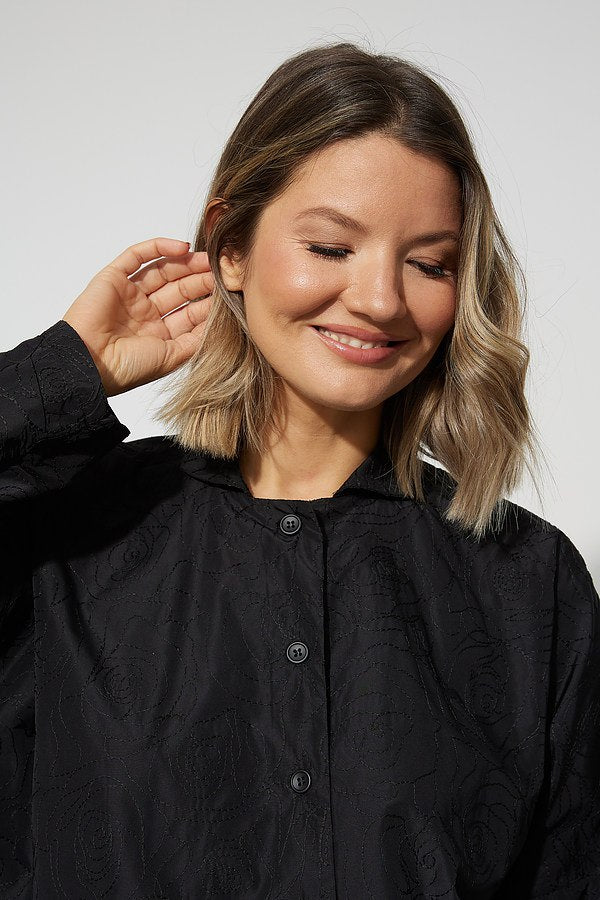 Shop Button-Down Jacket Style 223220 | Black - Joseph Ribkoff