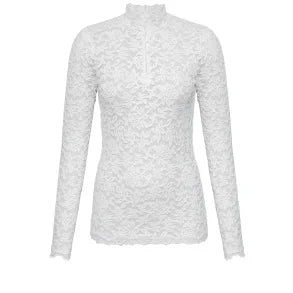 Shop Button Front Top in Ivory by Rosemunde - Rosemunde