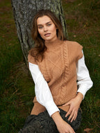 Shop Broderie Angalise Button Through Blouse in White Organic Cotton - Rosemunde styled