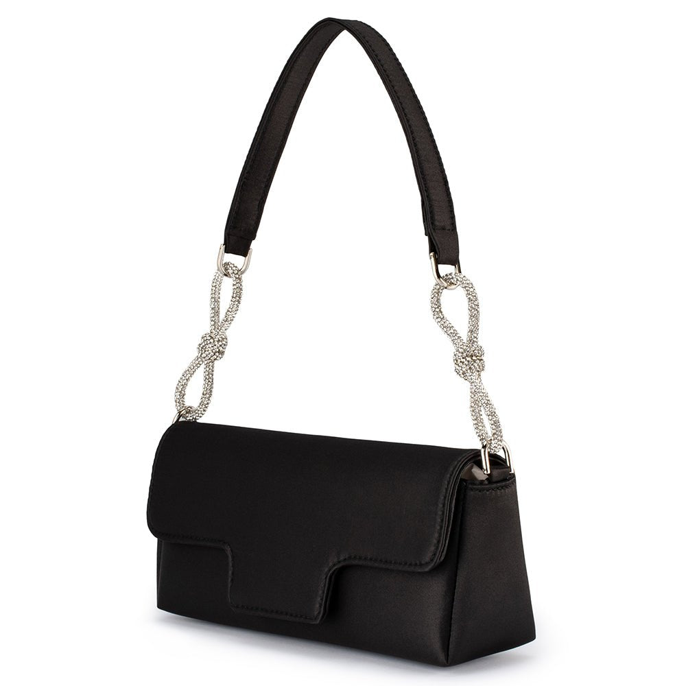 Shop Calissa Crystal Bow Bag | Black - Olga Berg
