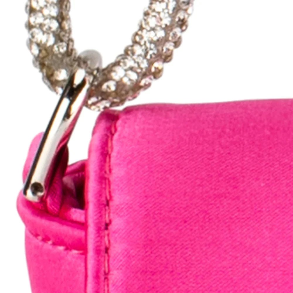 Shop Calissa Crystal Bow Bag | Fuchsia - Olga Berg