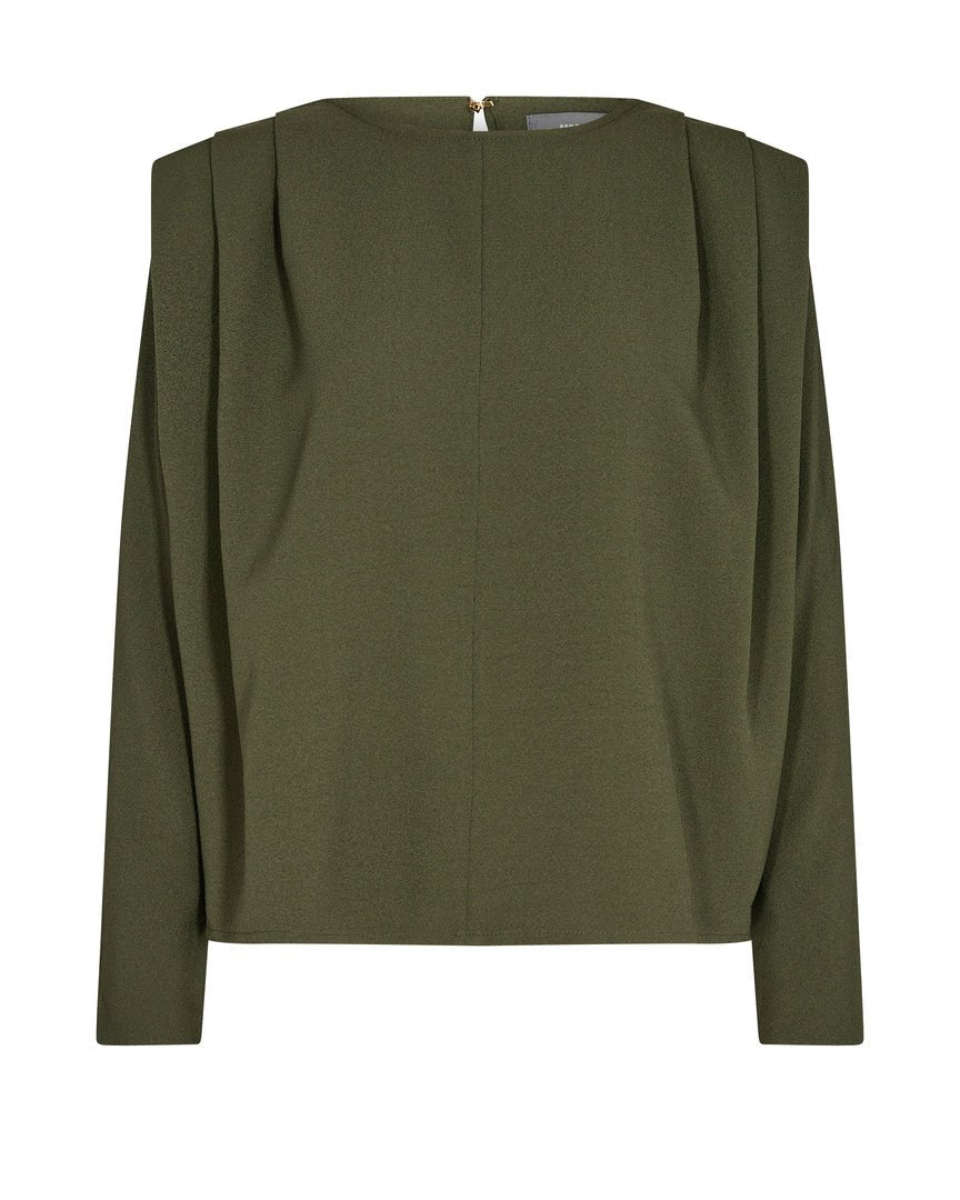 Shop Calla Moss Blouse | Forest Night Green - Mos Mosh
