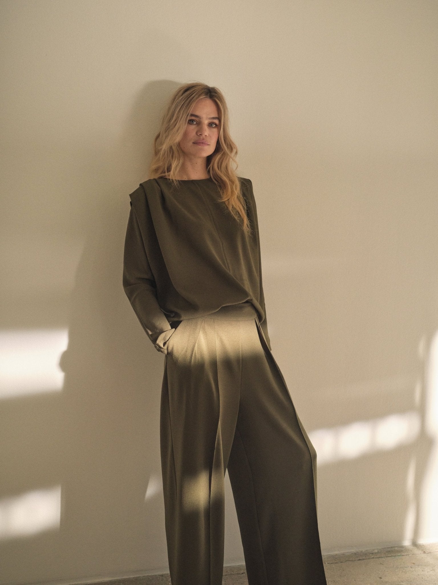 Shop Calla Moss Blouse | Forest Night Green - Mos Mosh