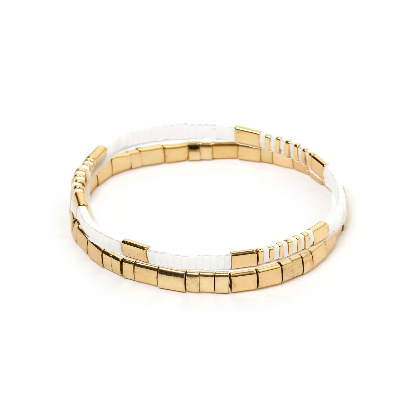 Shop Caribbean Stretch Bracelet Set | Coconut - Arms Of Eve