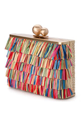 Carlita Fringed Clutch Shoulder Bag