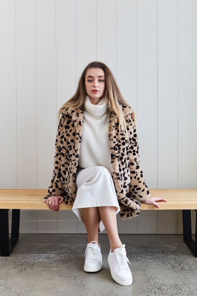 Shop Carrie Leopard Coat - Amity & Unity