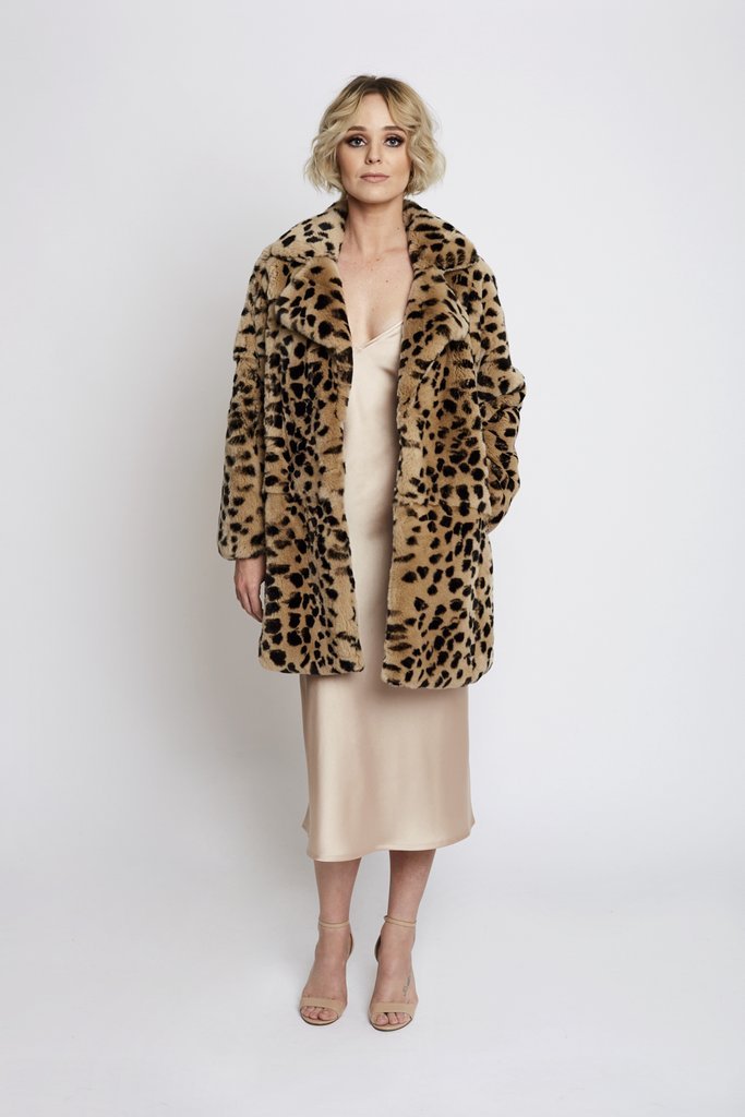 Shop Carrie Leopard Coat - Amity & Unity