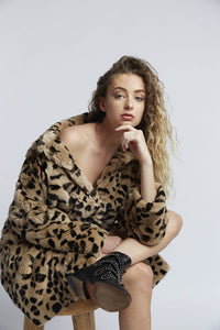 Shop Carrie Leopard Coat - Amity & Unity