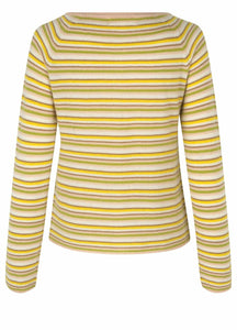 Shop Cashmere Multi Stripe Cardigan | Rose - Rosemunde