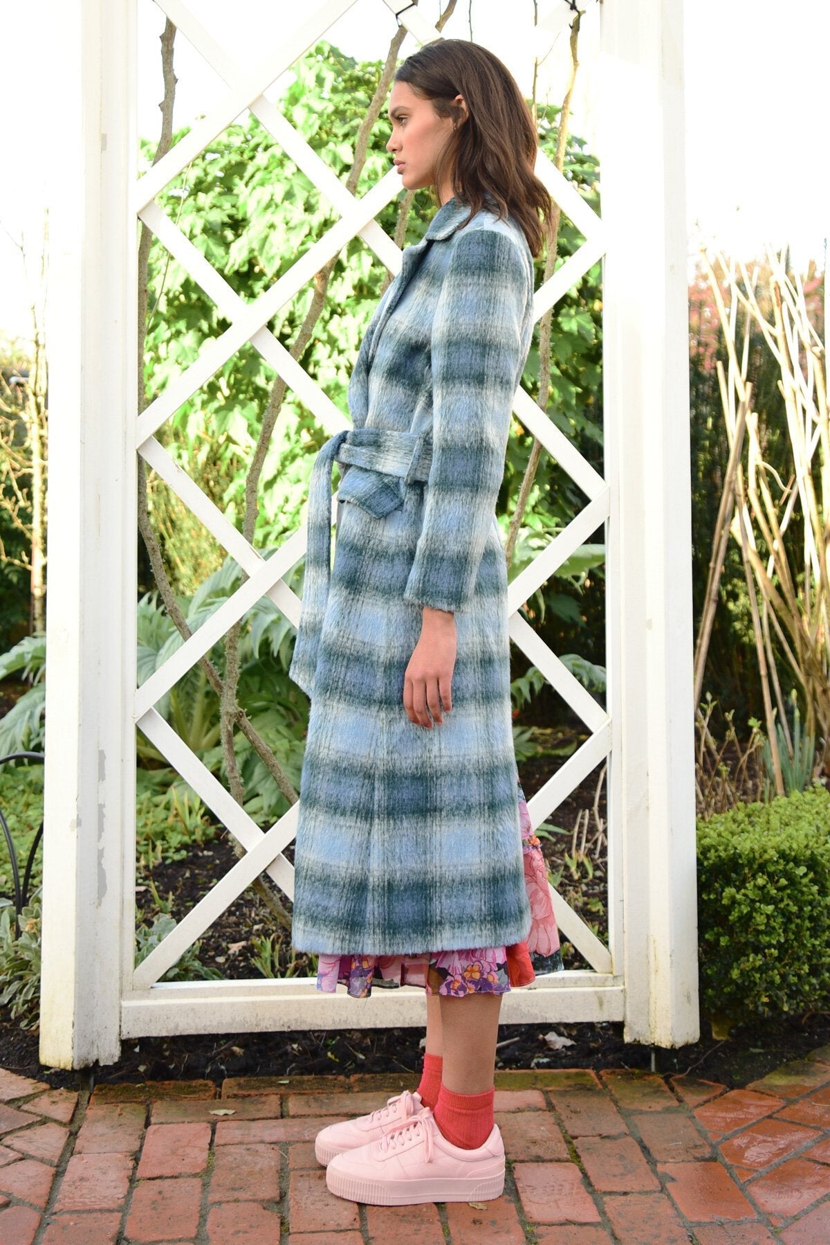 Shop Check This Out Coat | Blue - Trelise Cooper