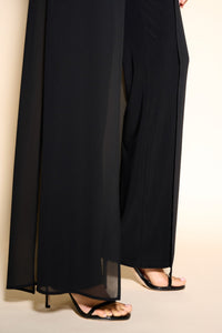 Shop Chiffon Overlay Pants Style 233773 | Black - Joseph Ribkoff