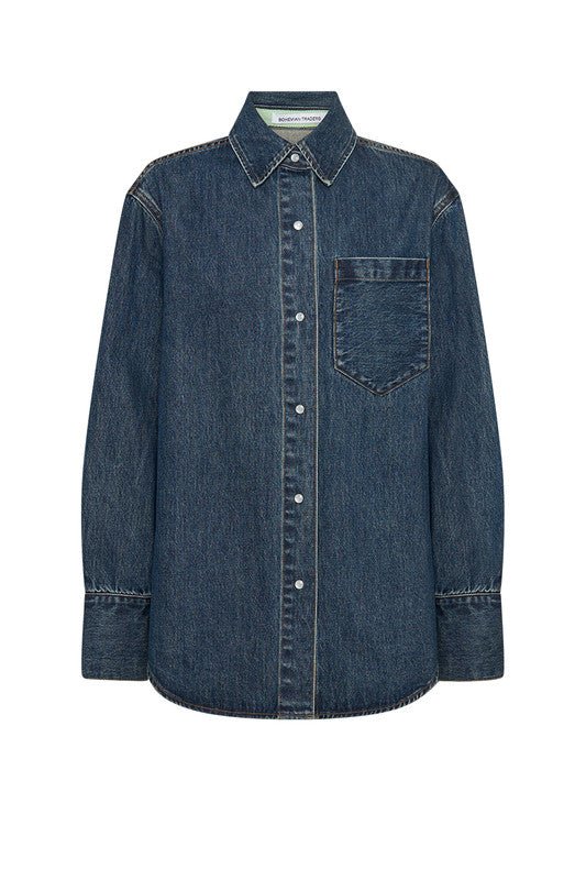 Shop Classic Easy Fit Shirt | Dark Blue - Bohemian Traders