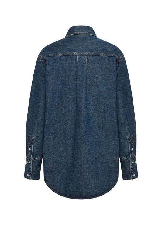 Shop Classic Easy Fit Shirt | Dark Blue - Bohemian Traders