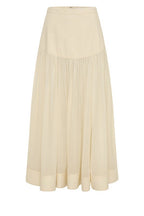 Shop Cloud Yoke Cotton Midi Skirt | Cream - Bohemian Traders