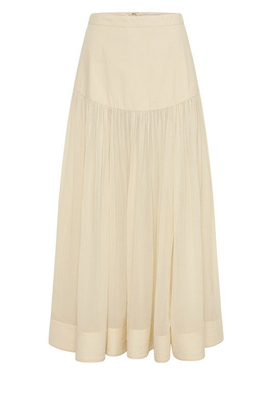 Shop Cloud Yoke Cotton Midi Skirt | Cream - Bohemian Traders