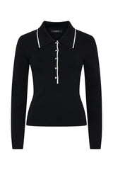 Cable Melbourne Crepe Polo Top