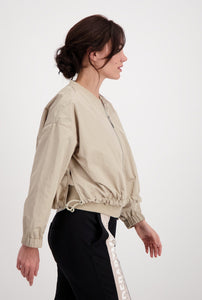 Shop Cropped Indoor Jacket with Zipper | Sandstone - Monari