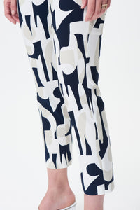 Shop Cropped Pants Style 232056 | Vanilla/Multi - Joseph Ribkoff