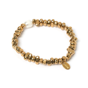 Shop Dahlia Gold Stretch Bracelet - Arms Of Eve