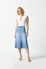 Joseph Ribkoff Denim A-Line Skirt