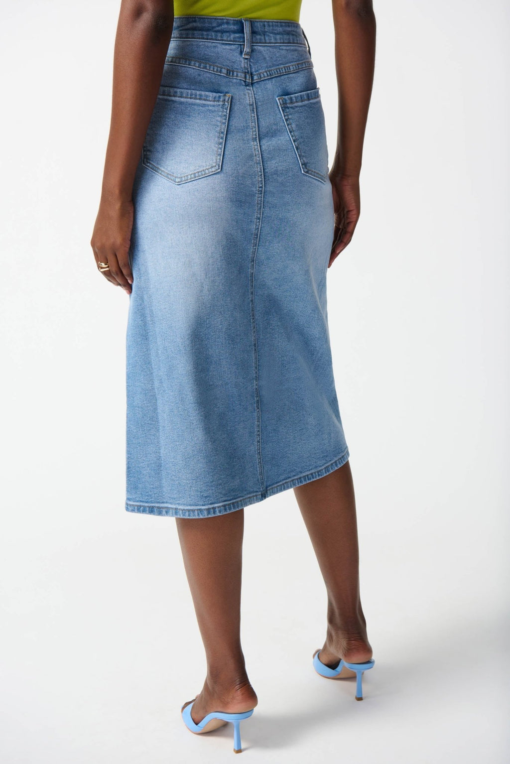 Shop Denim A-Line Skirt Style 242919 | Light Blue - Joseph Ribkoff