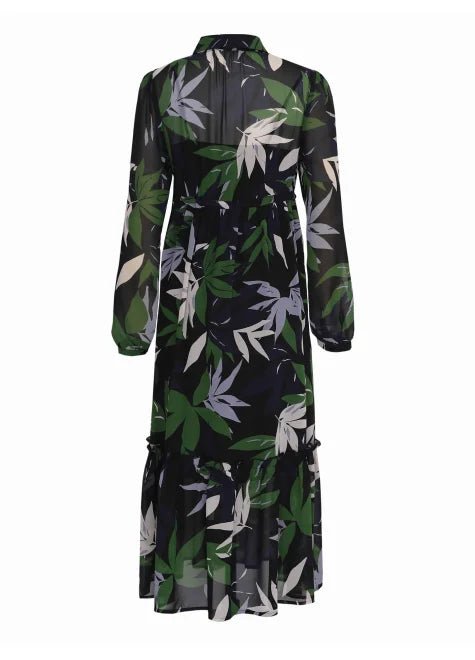 Shop Dress in Black Fall Leaf Print by Rosemunde - Rosemunde
