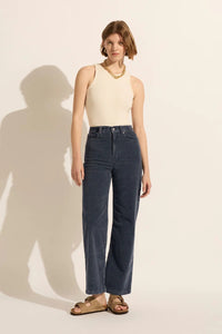 Shop Ellie Wide Leg Ladies Corduroy Jeans | Smoke - Outland Denim