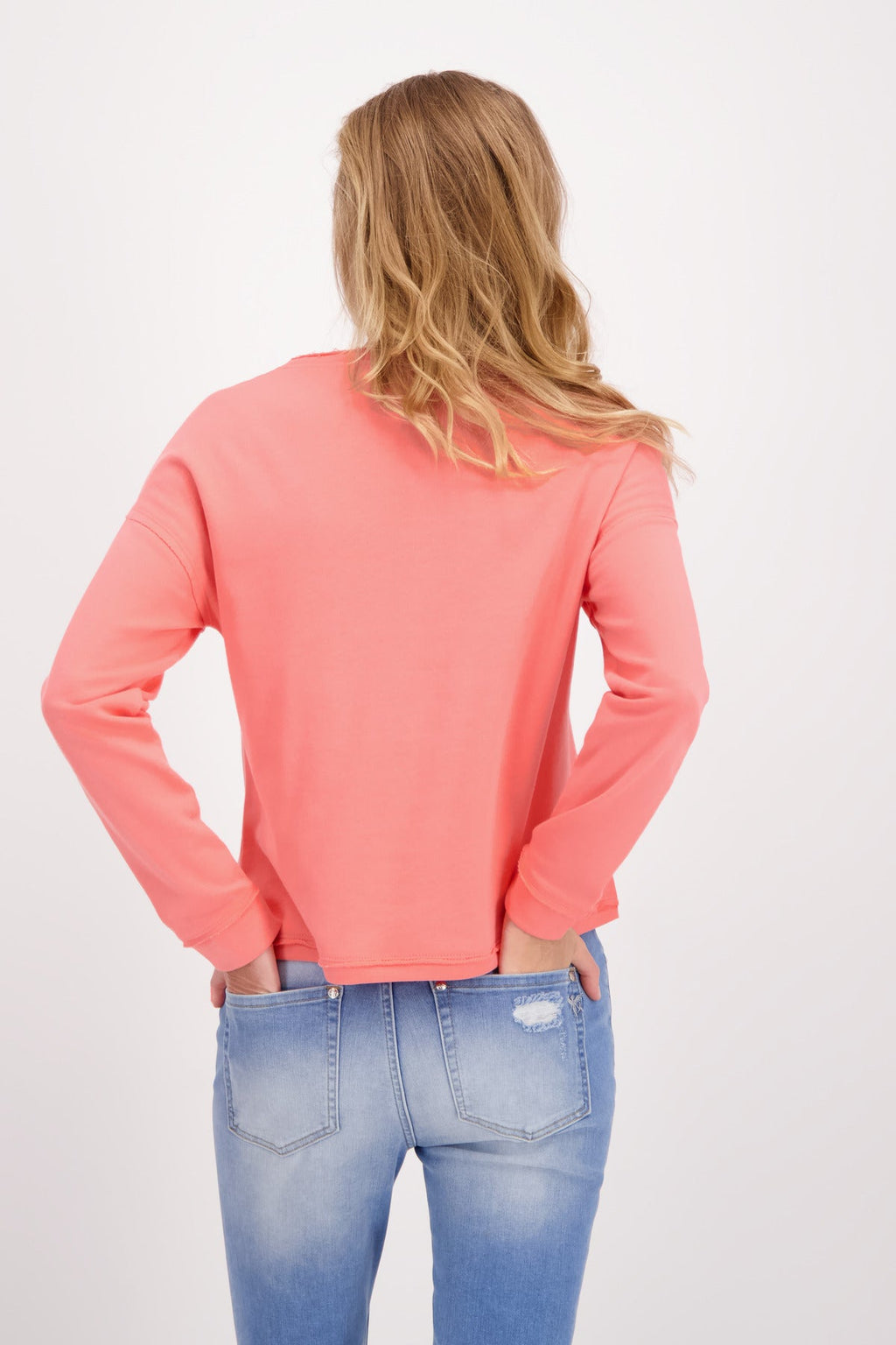 Shop Embellished Emblem Sweater | Grapefruit - Monari