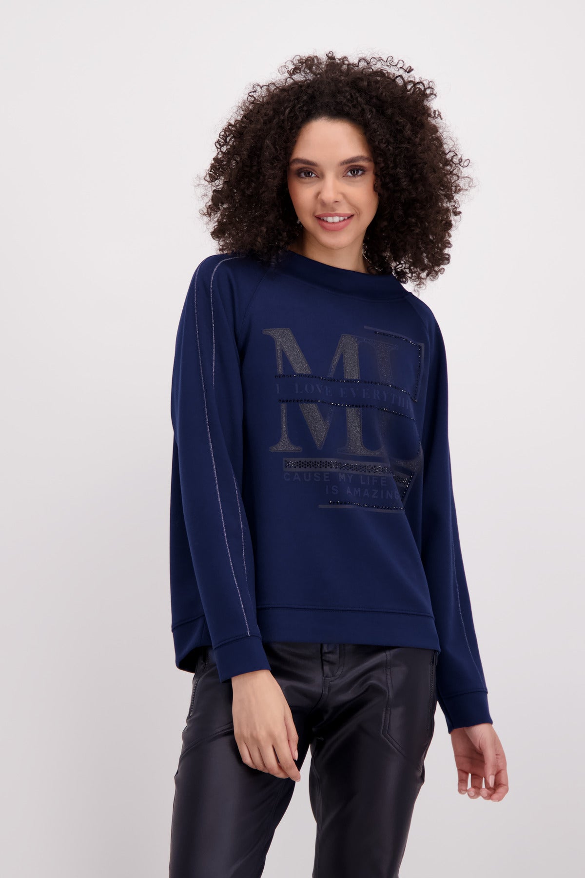 Shop Embellished Sweater | Night Sky Blue - Monari