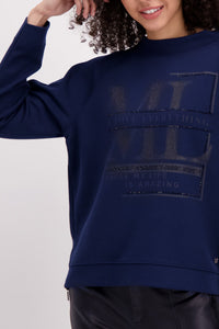 Shop Embellished Sweater | Night Sky Blue - Monari