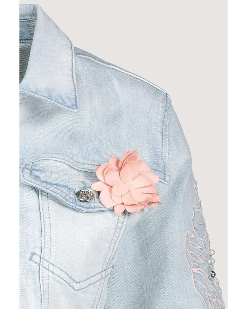 Shop Embroidered Denim Jacket - Monari