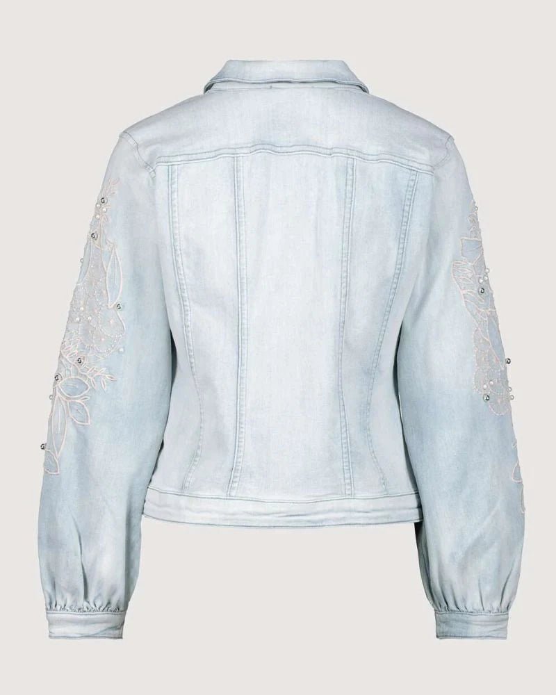 Shop Embroidered Denim Jacket - Monari