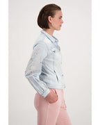 Shop Embroidered Denim Jacket - Monari