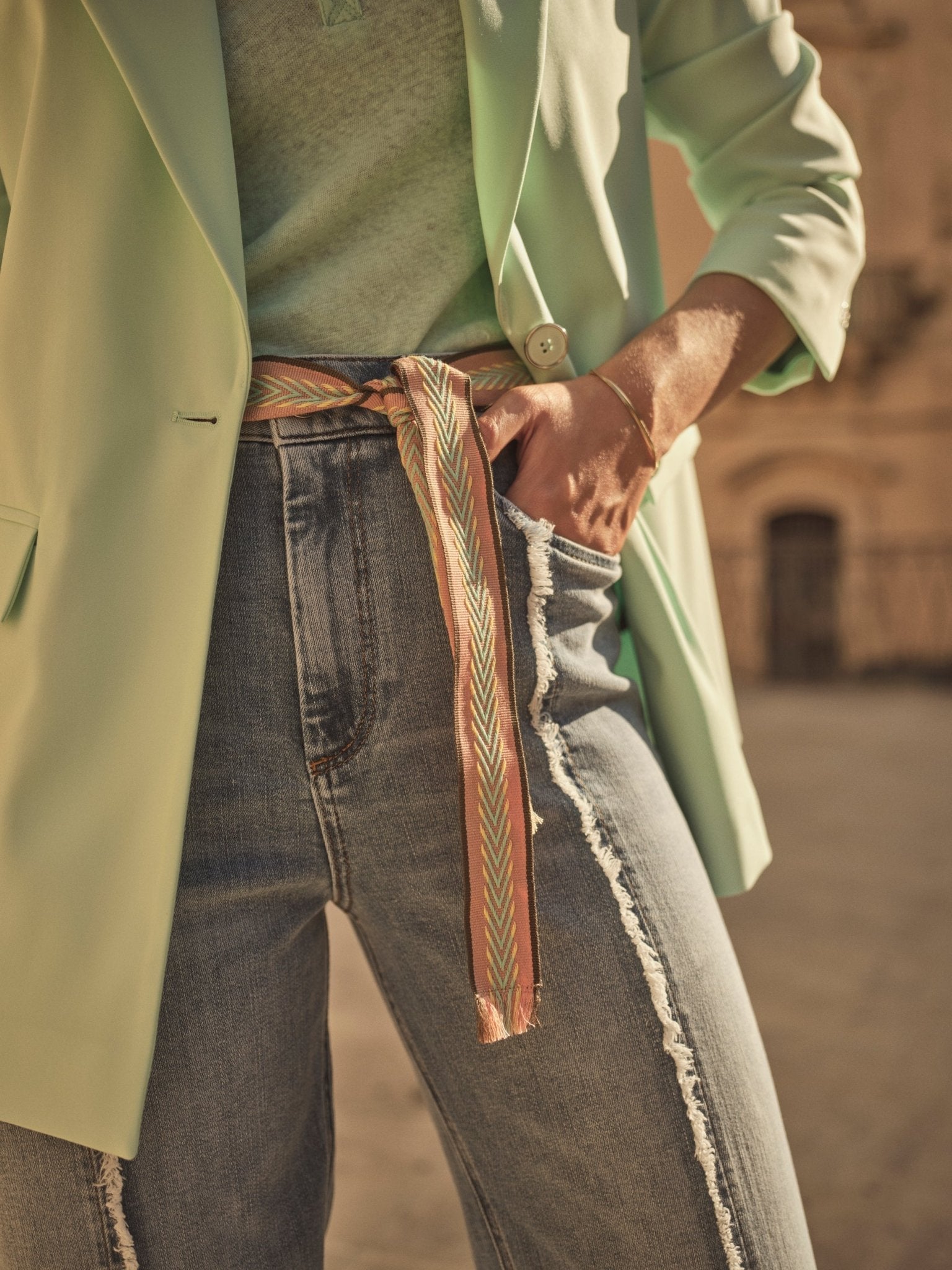 Shop Emery Wimo Blazer | Arcadia Green - Mos Mosh