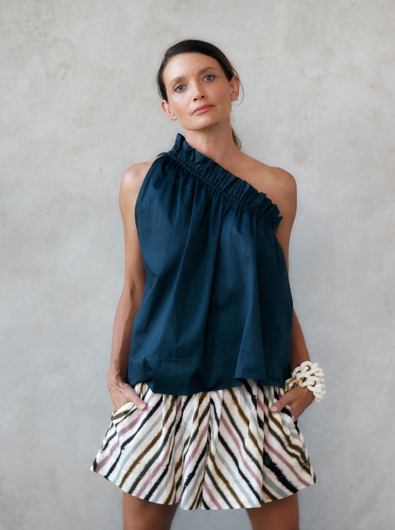 Shop Erica One Shoulder Top | Dusty Pink - Natasha The Label