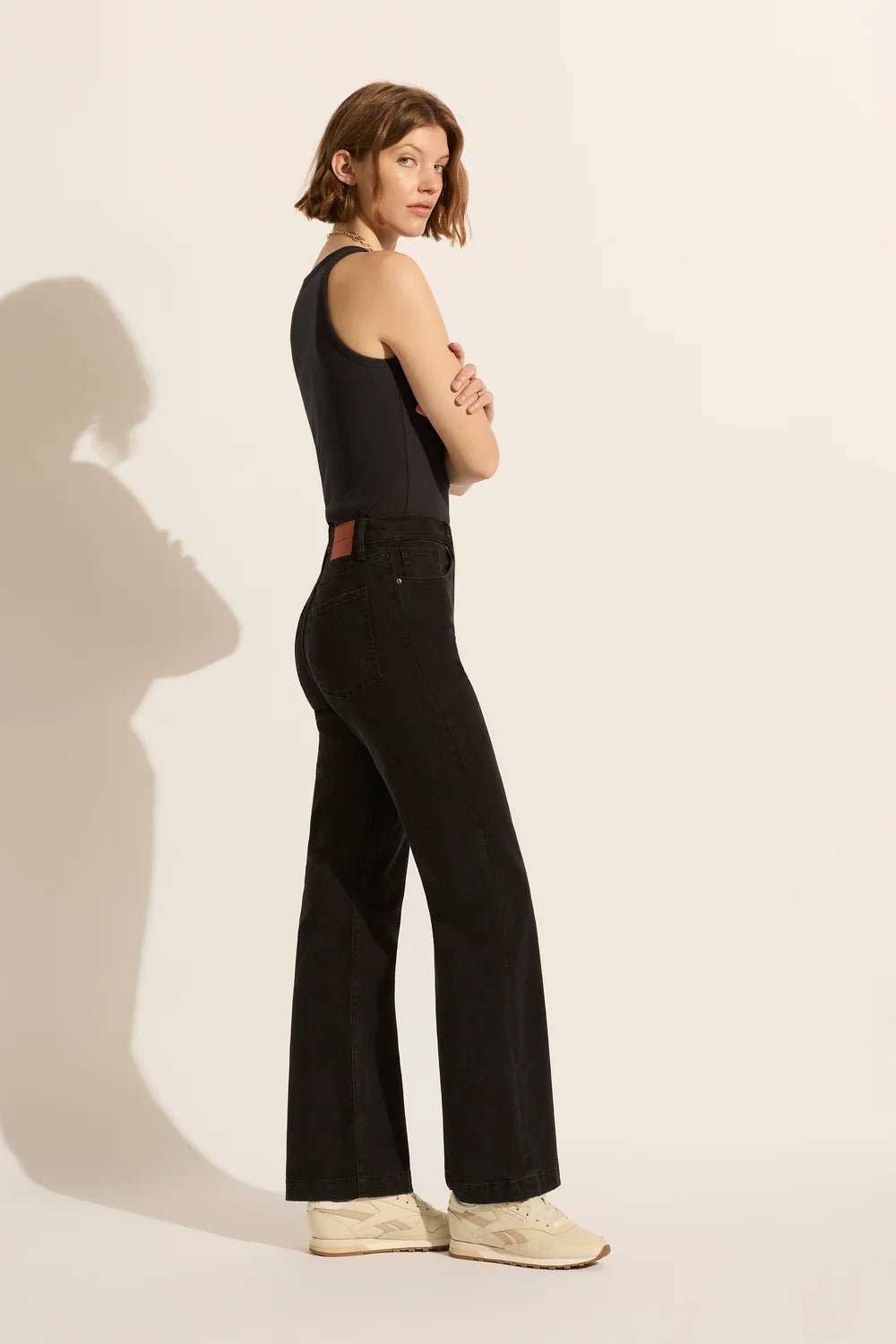 Shop Farrah High Rise Flare Jean | Black - Outland Denim